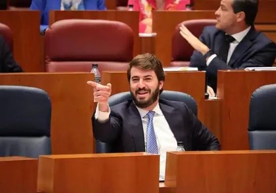 García-Gallardo, este miércoles en el Pleno de las Cortes.