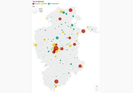 Distribución del tipo de dedicación y retribución de los alcaldes de la provincia de Burgos.