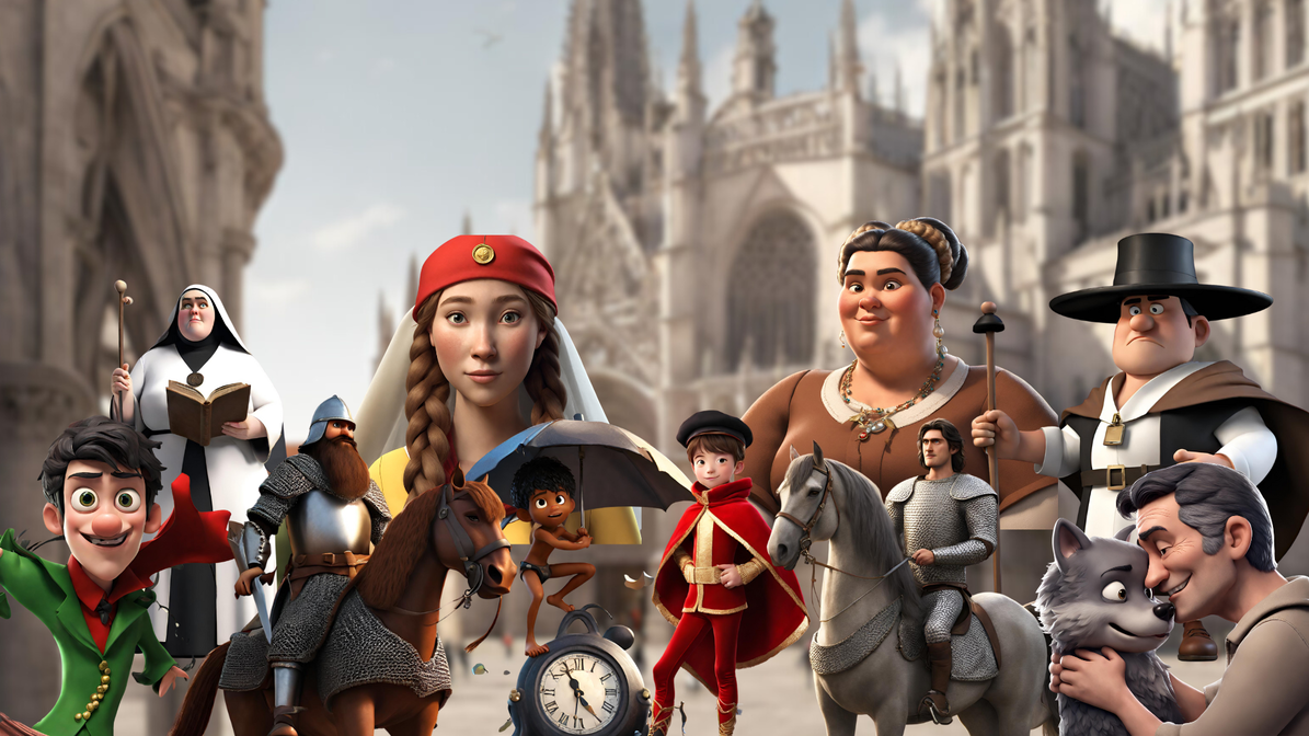 Los diez personajes reconocidos de Burgos estilo Pixar