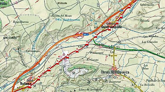 Cortes al tráfico en la N-1, entre Rubena y Fresno de Rodilla
