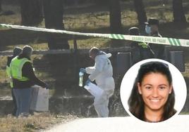 Agentes en el escenario donde apareció el cadáver de Esther López en Traspinedo.