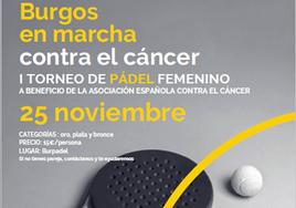 Primer torneo de pádel femenino a favor de la Asociación Española Contra el Cáncer en Burgos
