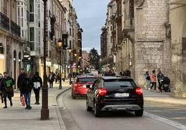 Imagen de la calle Santander, una de las afectadas por la futura implantanción de la ZBE en Burgos