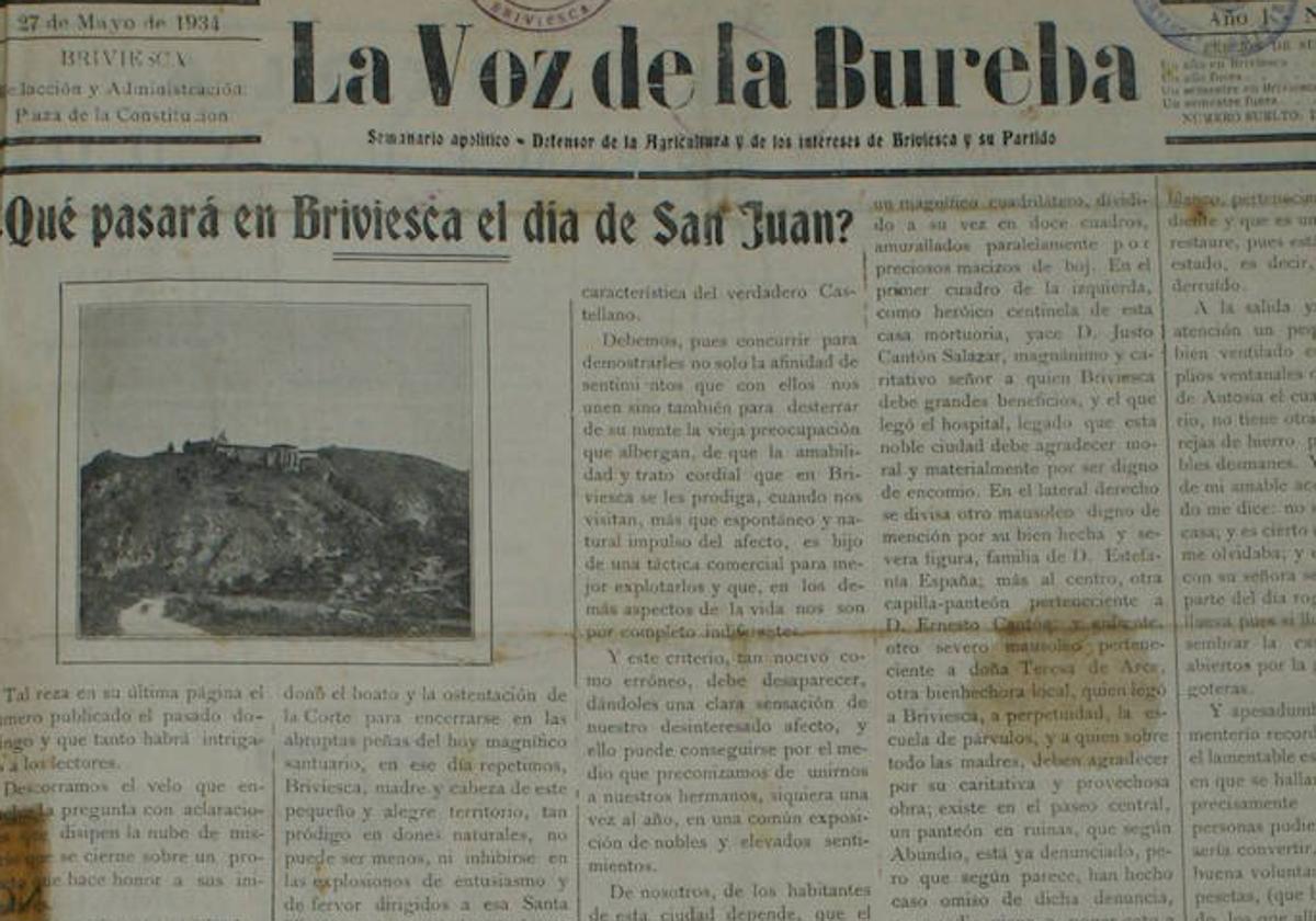 Detalle de la publicación 'La Voz de la Bureba'.