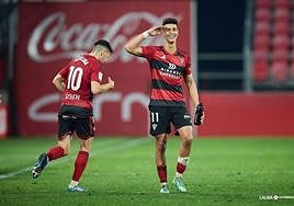 Ilyas celebra el gol de la victoria en Anduva