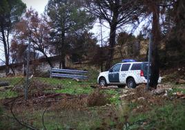 La Guardia Civil en la granja de cerdos de Quintanilla del Coco.