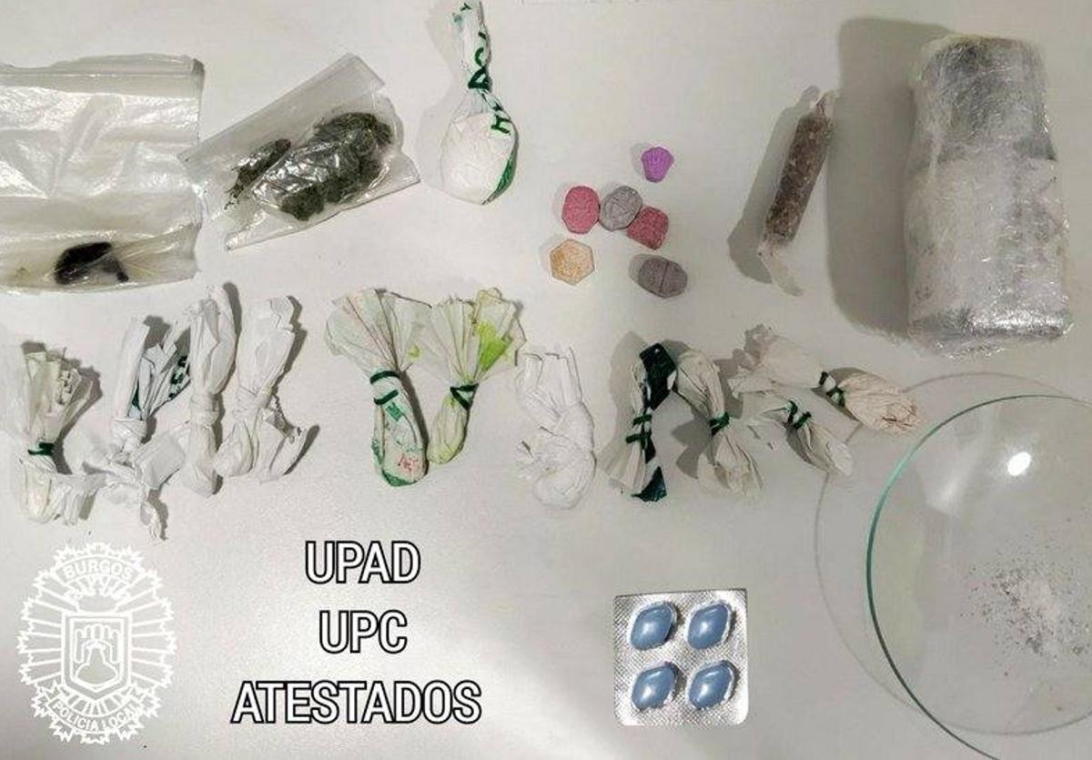 Droga incautada por la Policía Local de Burgos.