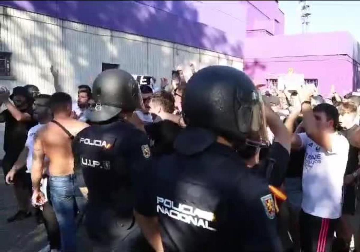 Aficionados del Burgos CF desplazados al derbi castellano disputado en Zorrilla