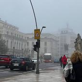 Burgos amanece bajo un manto de niebla y hielo