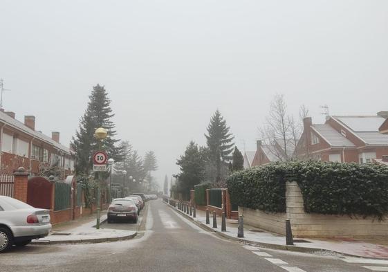 Cencellada en algunas calles de Burgos.