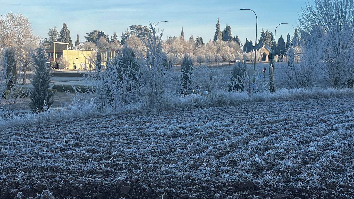 Burgos despierta blanca con una nueva cencellada