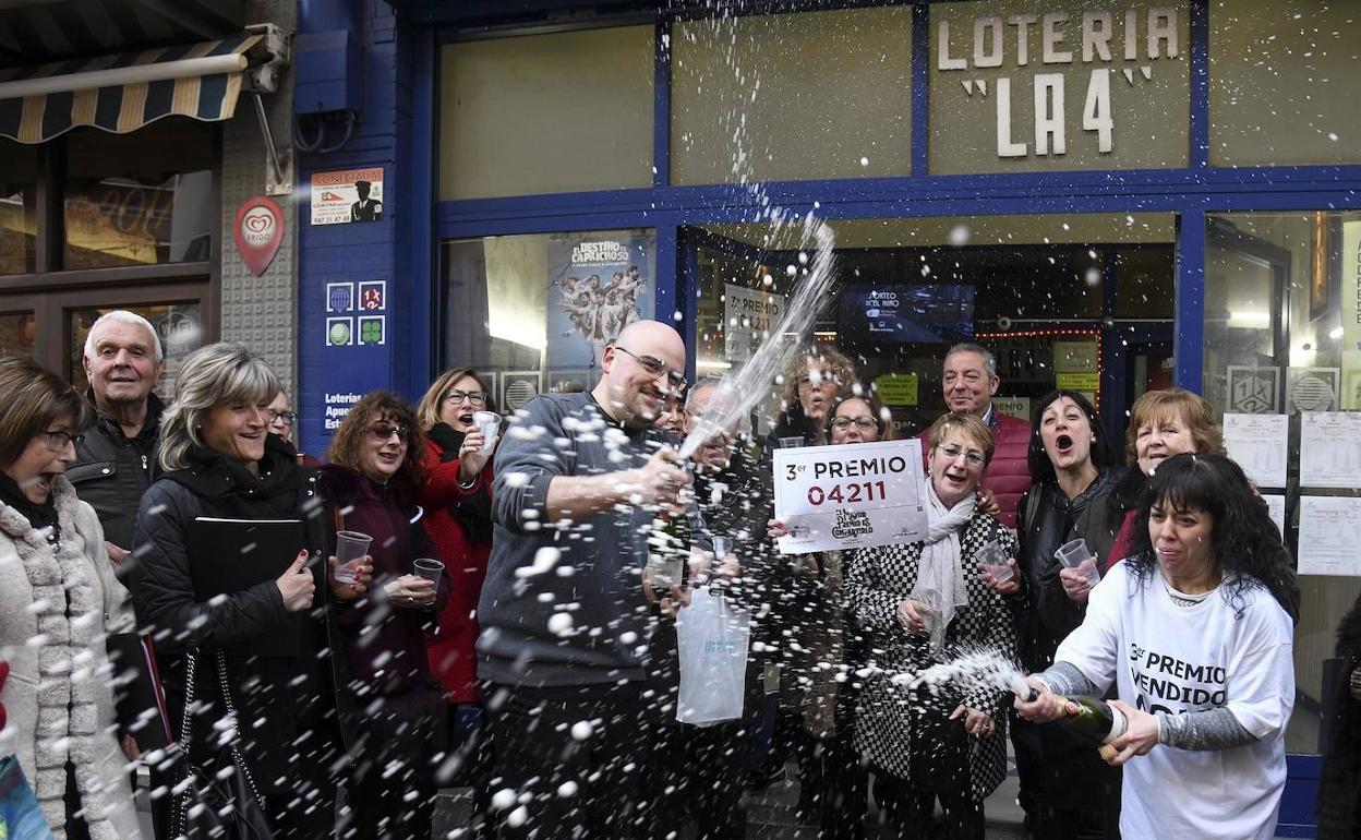 Celebración del tercer premio en Aranda de Duero en 2018.