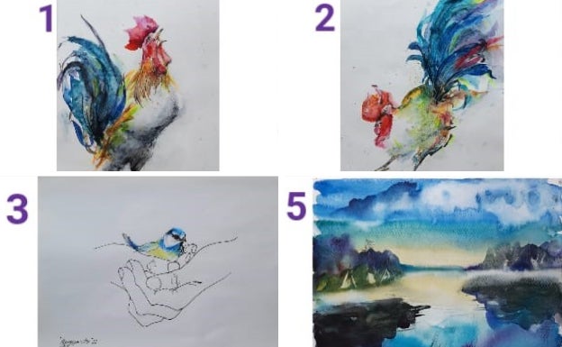 Fotos: Artistas ucranianos exponen en la Biblioteca Miguel de Cervantes de Burgos