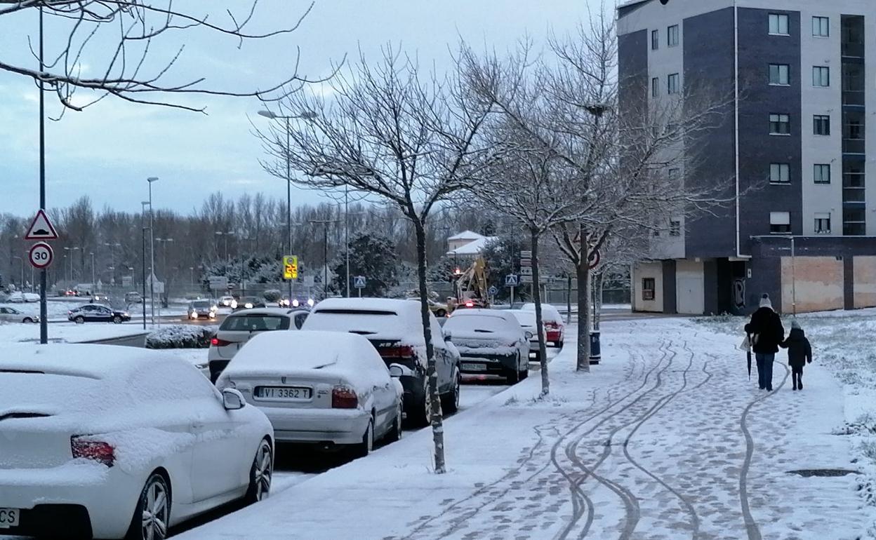 La nieve llegó la semana pasada a Burgos.