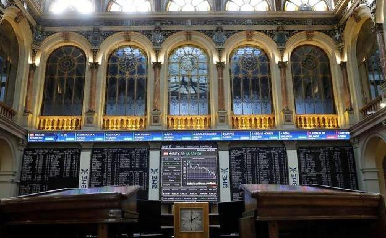 Interior de la Bolsa de Madrid