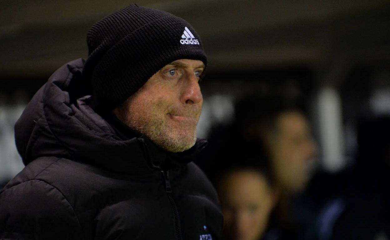 Julián Calero, en el partido frente a Las Palmas. 
