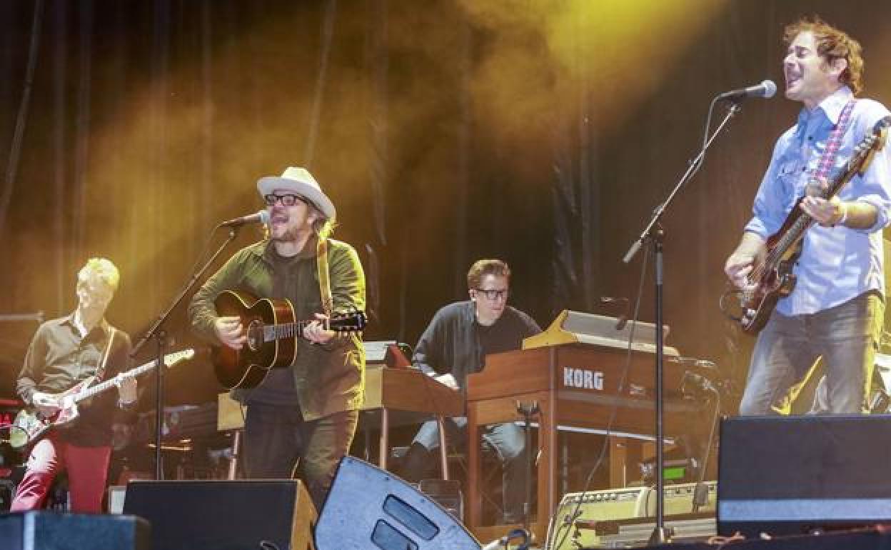 El grupo estadounidense Wilco durante un concierto. 