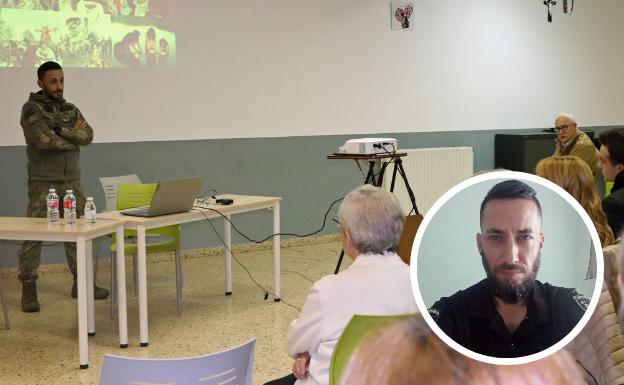 El legionario español, en Burgos: «Tengo que volver a nacer para olvidar lo que he visto y vivido»