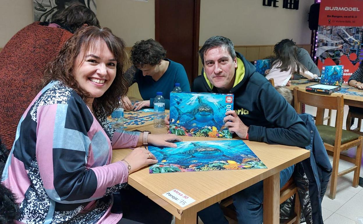 Los primeros en acabar su puzle en este cuarto torneo celebrado en Burgos. 