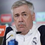 Ancelotti elogia en rueda de prensa un restaurante de Aranda de Duero