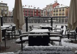 Imagen de una nevada en Burgos.