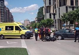 Imagen de archivo de un accidente en la avenida Cantabria de Burgos.