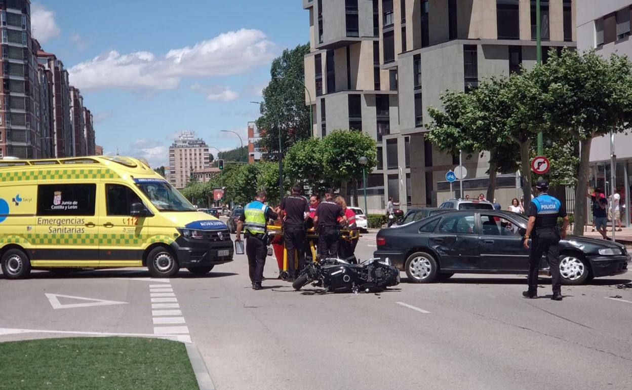 Imagen de archivo de un accidente en la avenida Cantabria de Burgos.