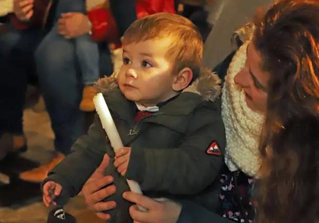 Celebración de la misa de la luz en la iglesia de La Real y Antigua de Gamonal.