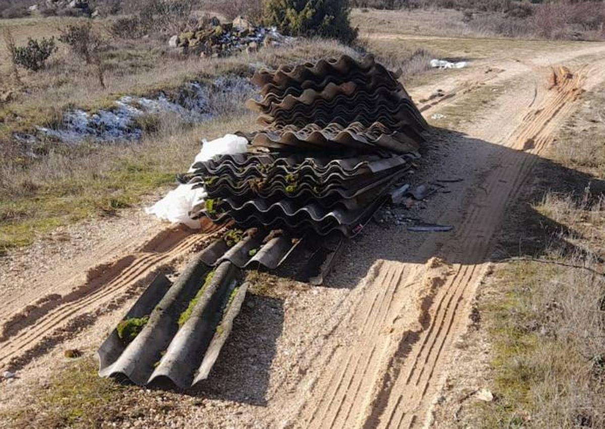 Imagen secundaria 1 - Residuos abandonados en un camino de La Gallega.