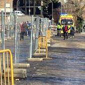 Herido un hombre tras caerse en las obras del puente Bigar en Aranda