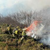 El incendio de Espinosa sigue activo en zonas poco accesibles