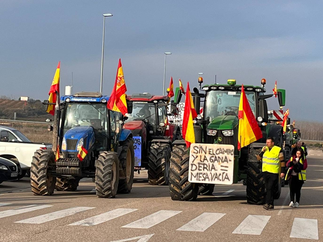 La tractorada en Aranda de Duero, en imágenes