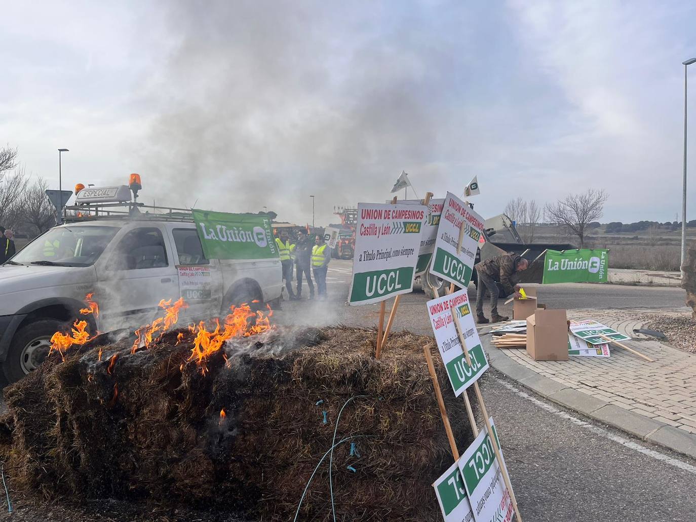 La tractorada en Aranda de Duero, en imágenes