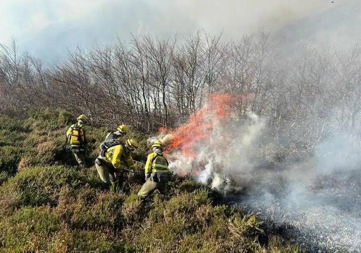 Cuadrilla terrestre de extinción de incendios.