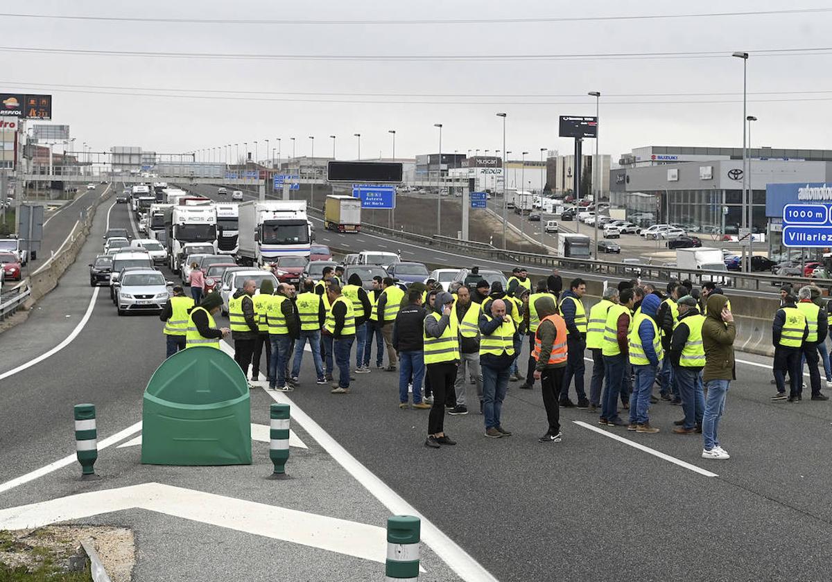 Imagen de la tractorada del 7 de febrero en Burgos.