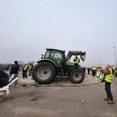 La tractorada de Aranda colapsa la N-122 entre Aranda y La Vid