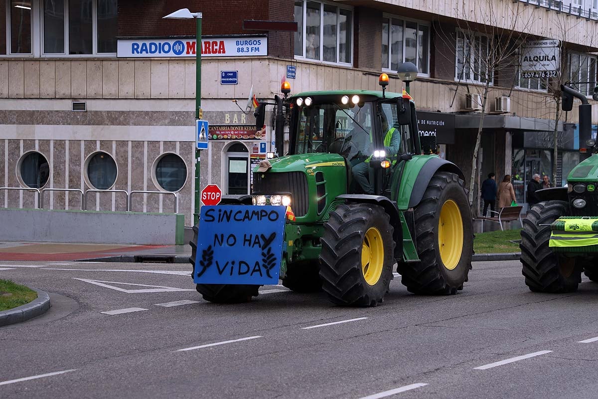 Nueva protesta agraria por las calles de Burgos