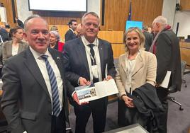 Lorenzo Rodríguez, alcalde de Castrillo Mota de Judíos y presidente de la Asociación, en la pasada edición del Premio Simon Wiesenthal.