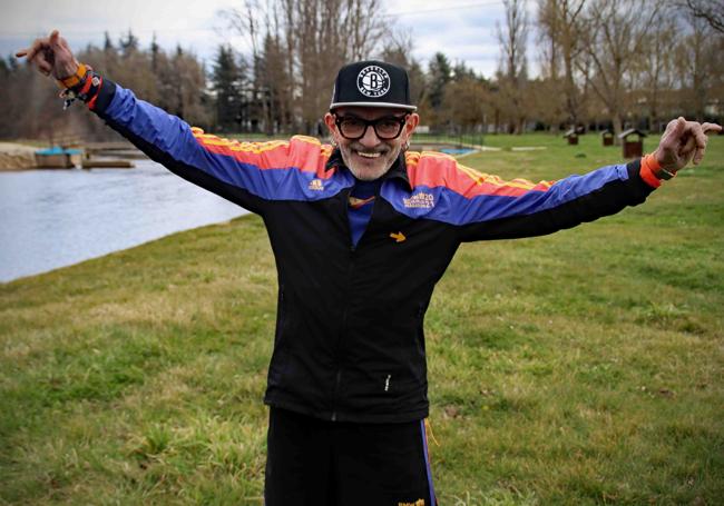 Alberto Gómez en una de las zonas de Villarcayo por donde entrena.