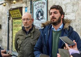 García-Gallardo en su atención a los medios.