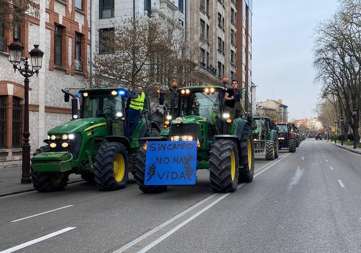 Imagen de archivo de la manifestación del sector primario en Burgos.