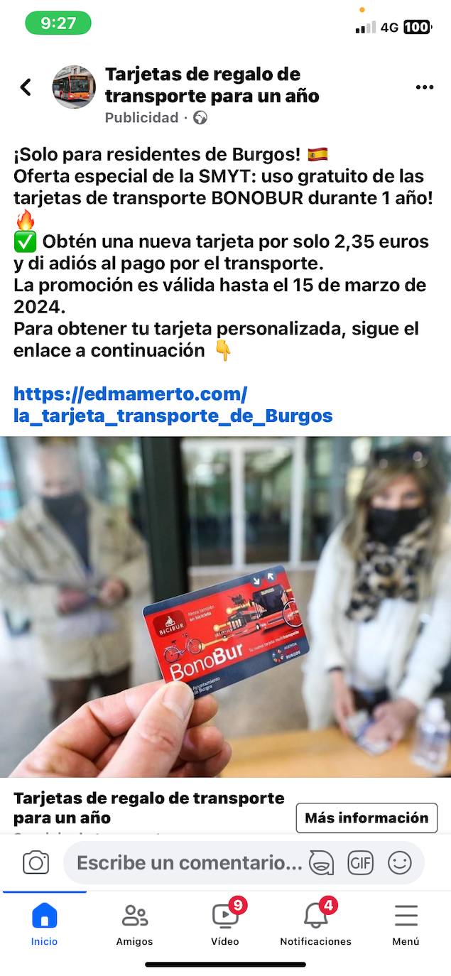 Imagen de la estafa detectada por el Ayuntamiento.