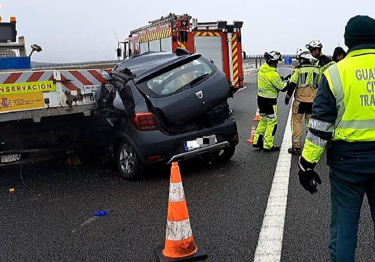 Imagen del accidente en Valdelucio.