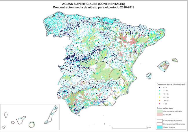 Contaminación de las aguas superficiales.