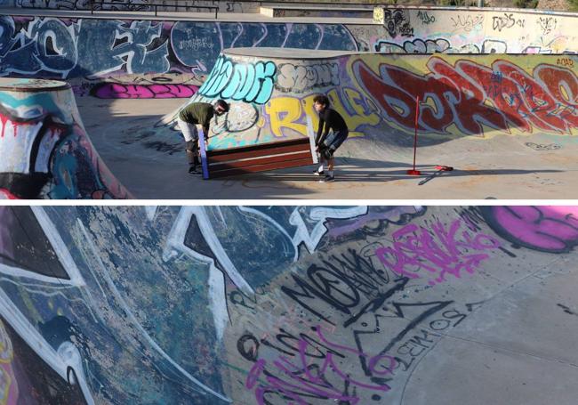 Los propios usuarios del skatepark San Isidro de Burgos lo limpian a diario.