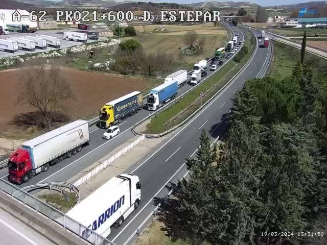 El accidente está provocando congestión del tráfico en ese tramo