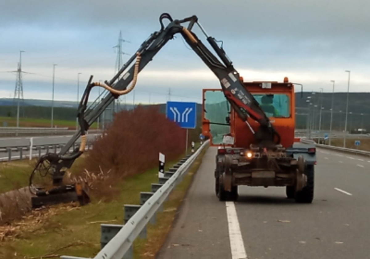 Labores de conservación de carreteras.