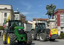 La tractorada por el centro de Burgos, en imágenes