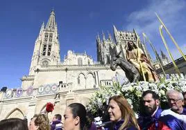 Procesión de Jesús en la Borriquilla por el centro de Burgos