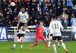 Imagen del encuentro entre Burgos CF y RCD Espanyol.